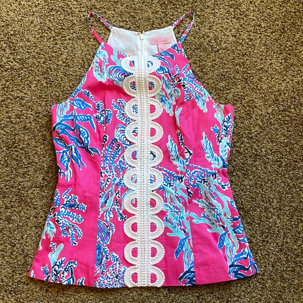 NWT Lilly Pulitzer Annabelle Top Capri Pink